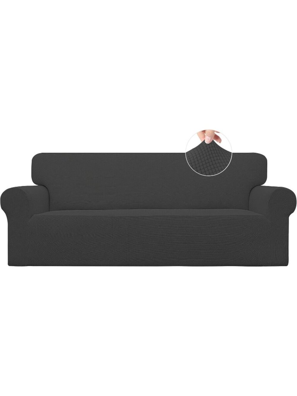 Easy‑Going Stretch Sofa Slipcover – Dark Gray – 1‑Piece Couch Protector – Small 